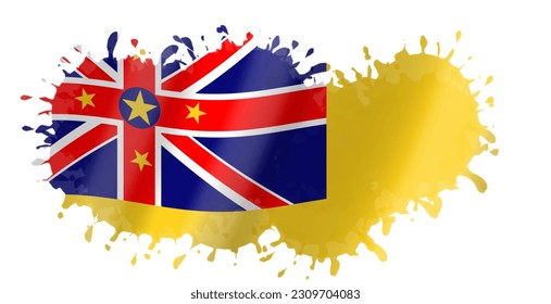 Stock Vector Flag of Niue - Proper Dimensions In a variety of styles