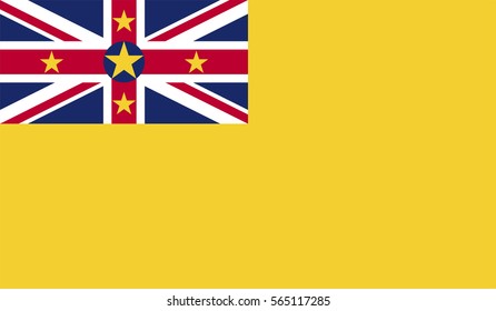 Stock Vector Flag of Niue - Proper Dimensions