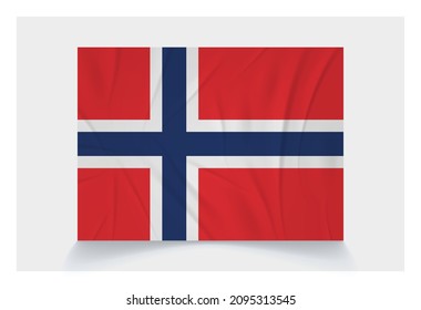 Bandera vectorial de Noruega - Dimensiones adecuadas 8 : 11