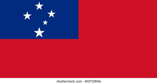 Stock Vector Flag of Samoa - Proper Dimensions