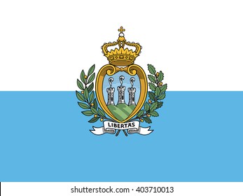 Stock Vector Flag of San Marino - Proper Dimensions