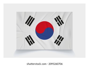 Stock Vector Flag of South Korea - Proper Dimensions 2 : 3