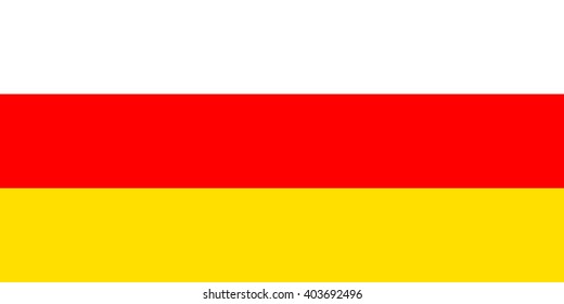 Stock Vector Flag of South Ossetia - Proper Dimensions