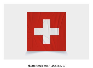 Stock Vector Flag of Switzerland - Proper Dimensions 1 : 1 svg
