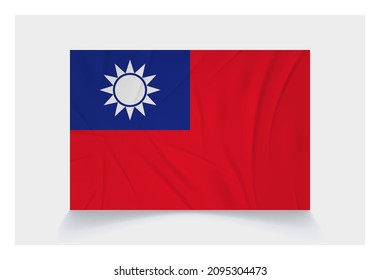 Stock Vector Flag of Taiwan - Proper Dimensions 2 : 3