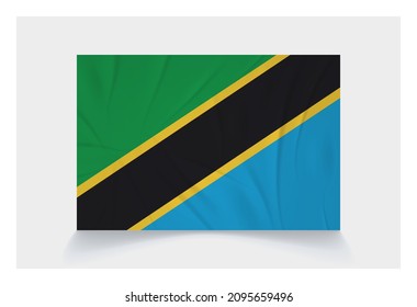 Stock Vector Flag of Tanzania - Proper Dimensions 2 : 3