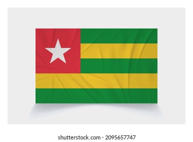 Stock Vector Flag of Togo - Proper Dimensions 1 : 1.6