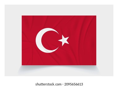 Stock Vector Flag of Turkey - Proper Dimensions 2 : 3