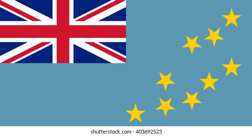 Stock Vector Flag of Tuvalu - Proper Dimensions