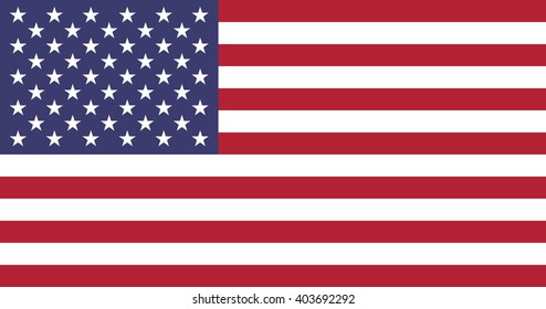 Stock Vector Flag of The United States of America - Proper Dimensions