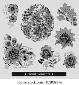 Stock vector floral elements