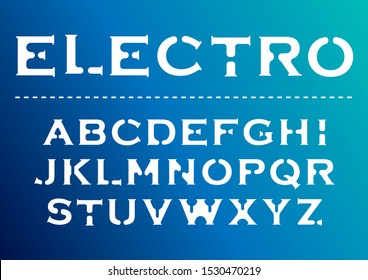 stock vector font set  futuristic, font template. alphabet modern typography for party poster, t shirt. minimalistic concept font design.