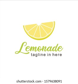 Stock Vector Fresh Yellow Lime Slice Logo Design