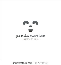 Stock Vector Funny Panda Image for Creative Business Design Logo