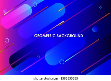stock vector of geometric background with blue and purple gradient
