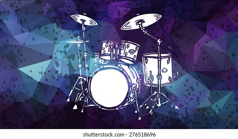 Stock vector geometric illustration of triangle modern abstract background