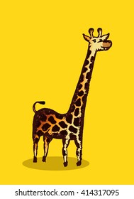 Stock Vector Giraffe for prints