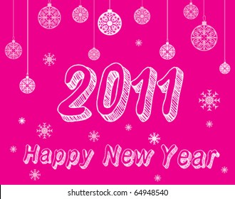 Stock vector glamour new year card