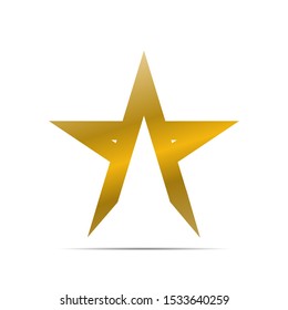 stock vector gold star logo template. logo icon graphic design symbol for company leaders with star shape.