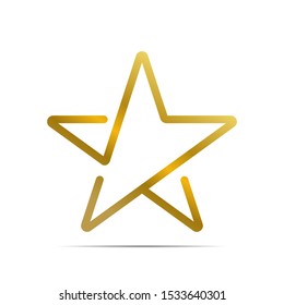 stock vector gold star logo template. logo icon graphic design symbol for company leaders with star shape.