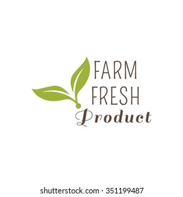 Stock Vector Graphic : Organic food labels and elements