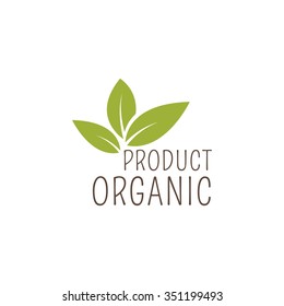 Stock Vector Graphic :  Organic food labels and elements