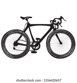 Stock Vector Graphics silhouette bicycle
