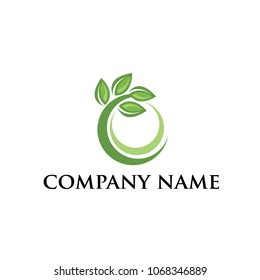 stock vector green leaf eco logo design template