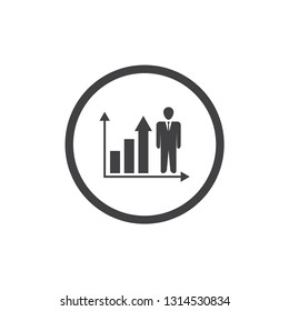 stock vector growing business man graphic icon vector illustration flat design