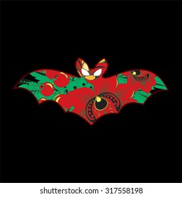 stock vector halloween background with isolated bat