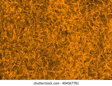 Stock vector hand drawn abstract animal skin imitation print pattern. Lamb skin on a light orange background.