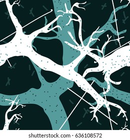 Stock vector hand drawn branch seamless pattern. Abstract trees background ideal for wrapping paper, wallpaper, textiles, fashion industry. eps 8