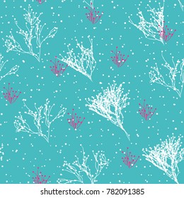 Stock vector hand drawn branch seamless pattern. Abstract floral background ideal for wrapping paper, wallpaper, textiles, fashion industry. eps 8
