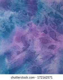 Stock vector hand drawn watercolor blue background