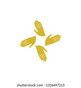 stock vector Hand Logo for nature product 