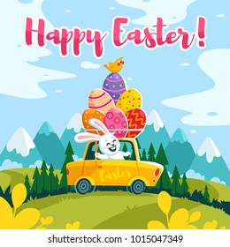 stock vector happy easter bunny