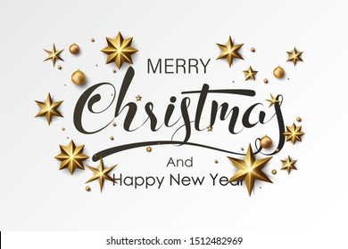 Stock vector happy new year and merry christmas background. Vector EPS10.