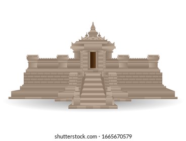 stock vector of hindu temple. house of worship, buildings and landmarks, architectural concept flat vector illustration