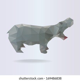 Stock vector hippopotamus