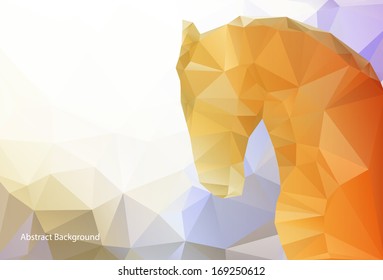 Stock vector horse vector of geometric shape symbol background