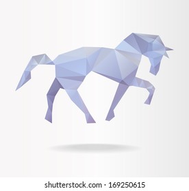 Stock vector horse vector of geometric shape symbol background