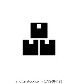 Stock vector icon in black flat glyph, filled style isolated on white background