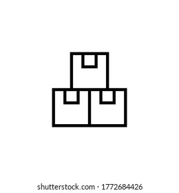 Stock vector icon  in black line style icon, style isolated on white background