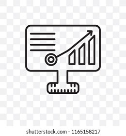 Stock vector icon isolated on transparent background, Stock logo concept