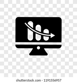Stock vector icon isolated on transparent background, Stock transparency logo concept