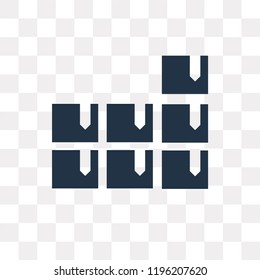 Stock vector icon isolated on transparent background, Stock transparency concept can be used web and mobile