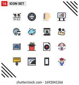Paquete de iconos vectores estándar de 16 señales de línea y símbolos para lápiz; química; diseño; biología; elementos de diseño de vectores creativos editables