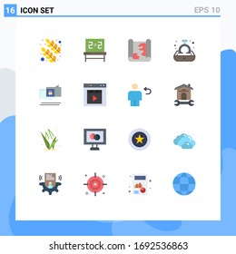 Stock Vector Icon Pack of 16 Line Signs and Symbols for secure; chating; pin; chat; ring Editable Pack of Creative Vector Design Elements