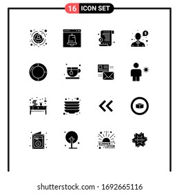 Stock Vector Icon Pack of 16 Line Signs and Symbols for finance; business; page; support; money Editable Vector Design Elements