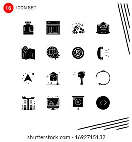 Stock Vector Icon Pack of 16 Line Signs and Symbols for open; laptop; web; server; summer Editable Vector Design Elements